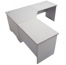 Rapid Vibe Corner Workstation 1800 X 600 X 1800 X 600. All Grey Or All Natural White